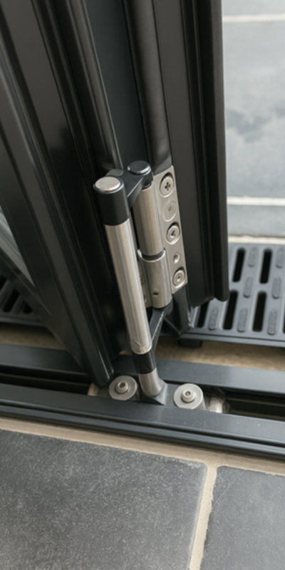 Origin bifolding door roller hinge